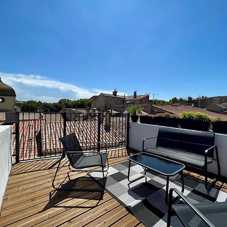 Rooftop N°38 - Rooms Et Studios - Vue Cite Medievale Carcassonne Extérieur photo